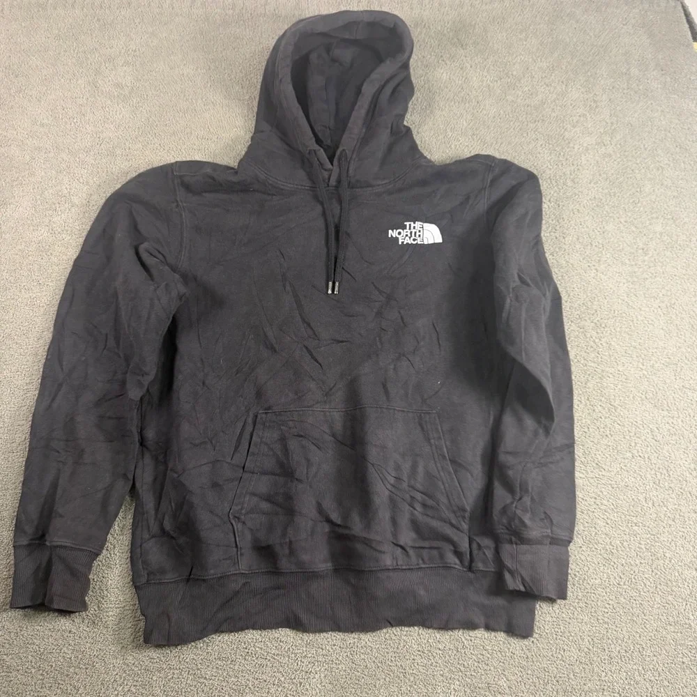 The North Face Mens Black Never Stop Exploring Box Logo Pullover Hoodie Large